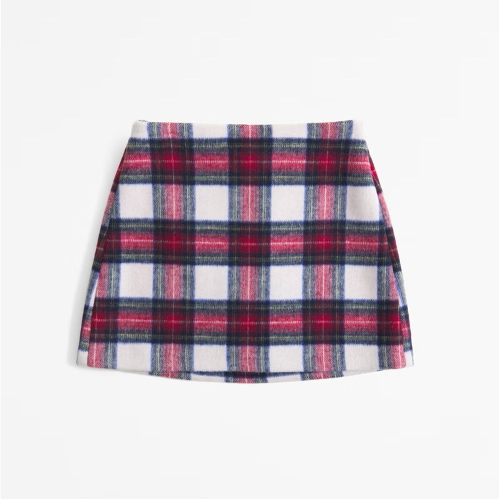 Abercrombie & Fitch Plaid Mini Skirt - Red, Blue, White